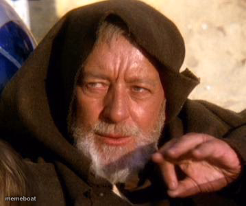 Obi Wan Kenobi Jedi Mind Trick - meme generator image preview