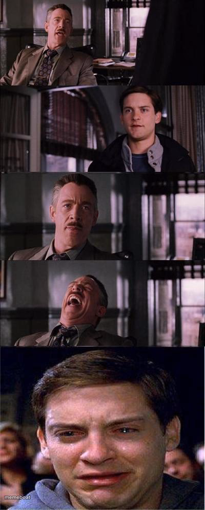 Peter Parker Cry - meme generator image preview
