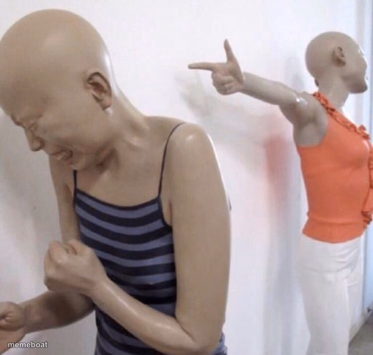 Pointing Mannequin - meme generator image preview