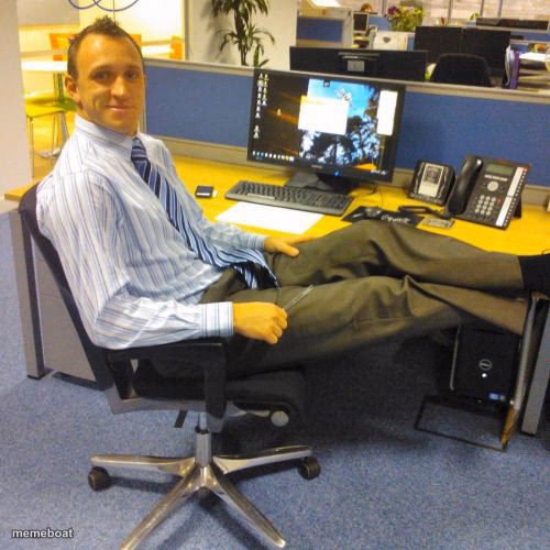 Relaxed Office Guy - meme generator image preview