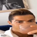 Ronaldo Drinking - meme generator image preview