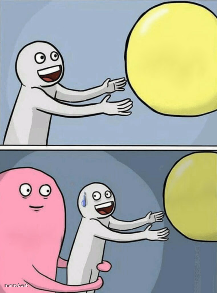 Running Away Balloon - meme generator image preview