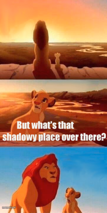 Simba Shadowy Place - meme generator image preview