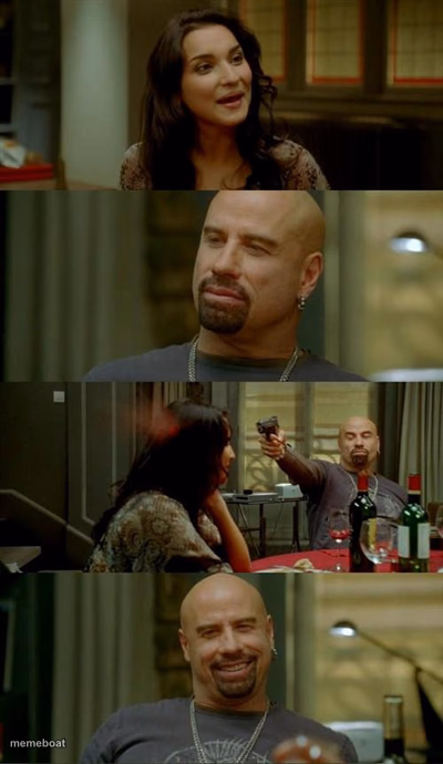 Skinhead John Travolta - meme generator image preview
