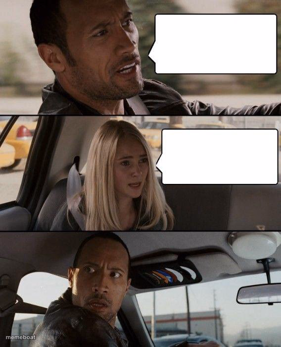 The Rock Driving - meme generator image preview