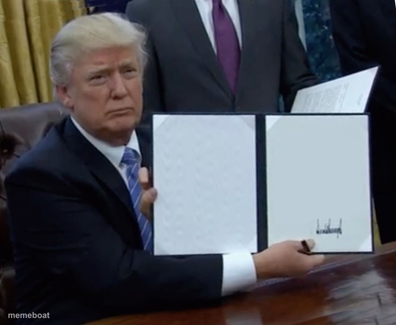 Trump Bill Signing - meme generator image preview