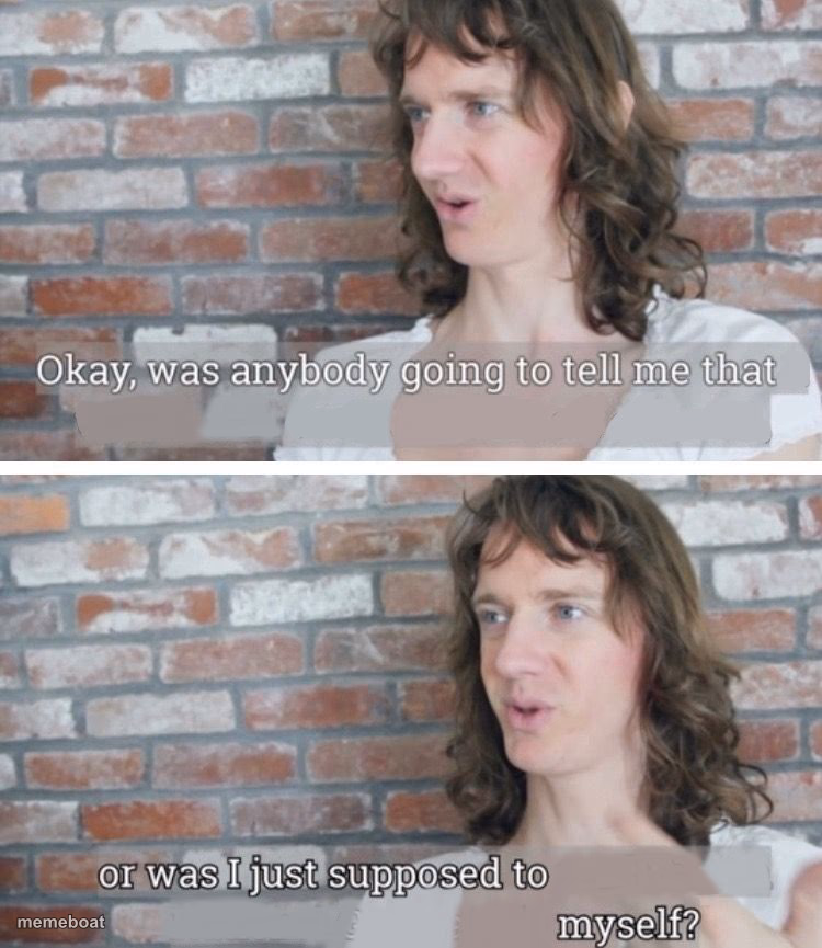 Was anybody going to tell me - meme generator image preview
