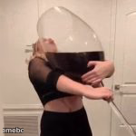Woman drinking wine - meme generator image preview