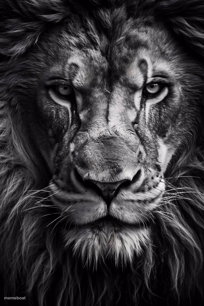 A lion doesn’t concern himseld - meme generator image preview