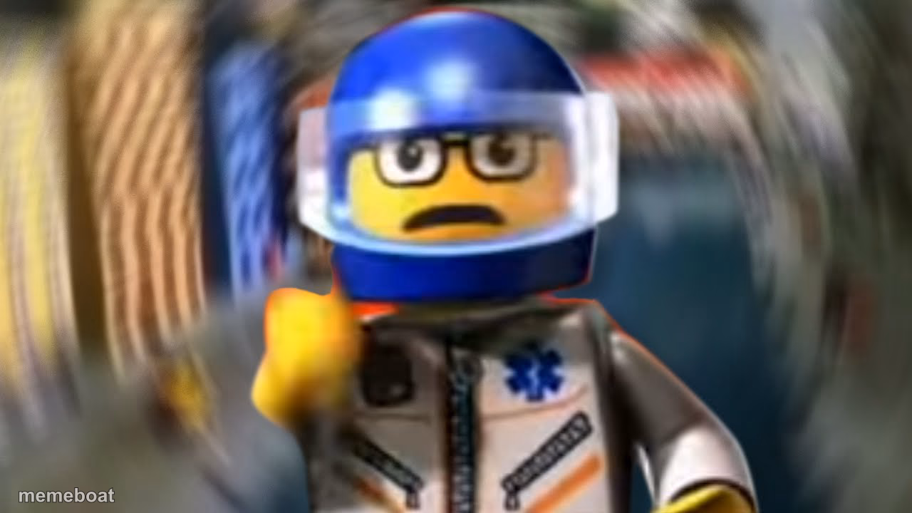 A man has fallen into the river of LEGO city hey - meme generator image preview