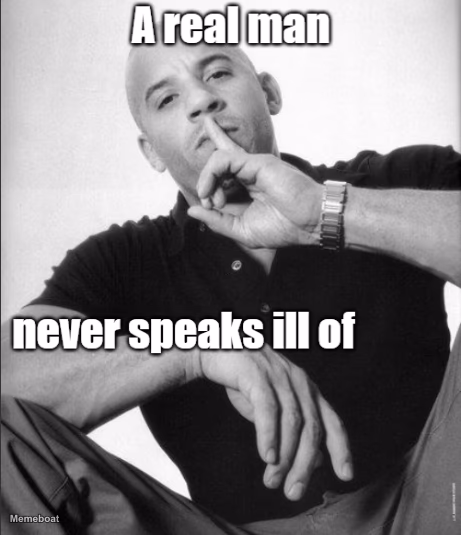 Vin Diesel Real Man - meme generator image preview