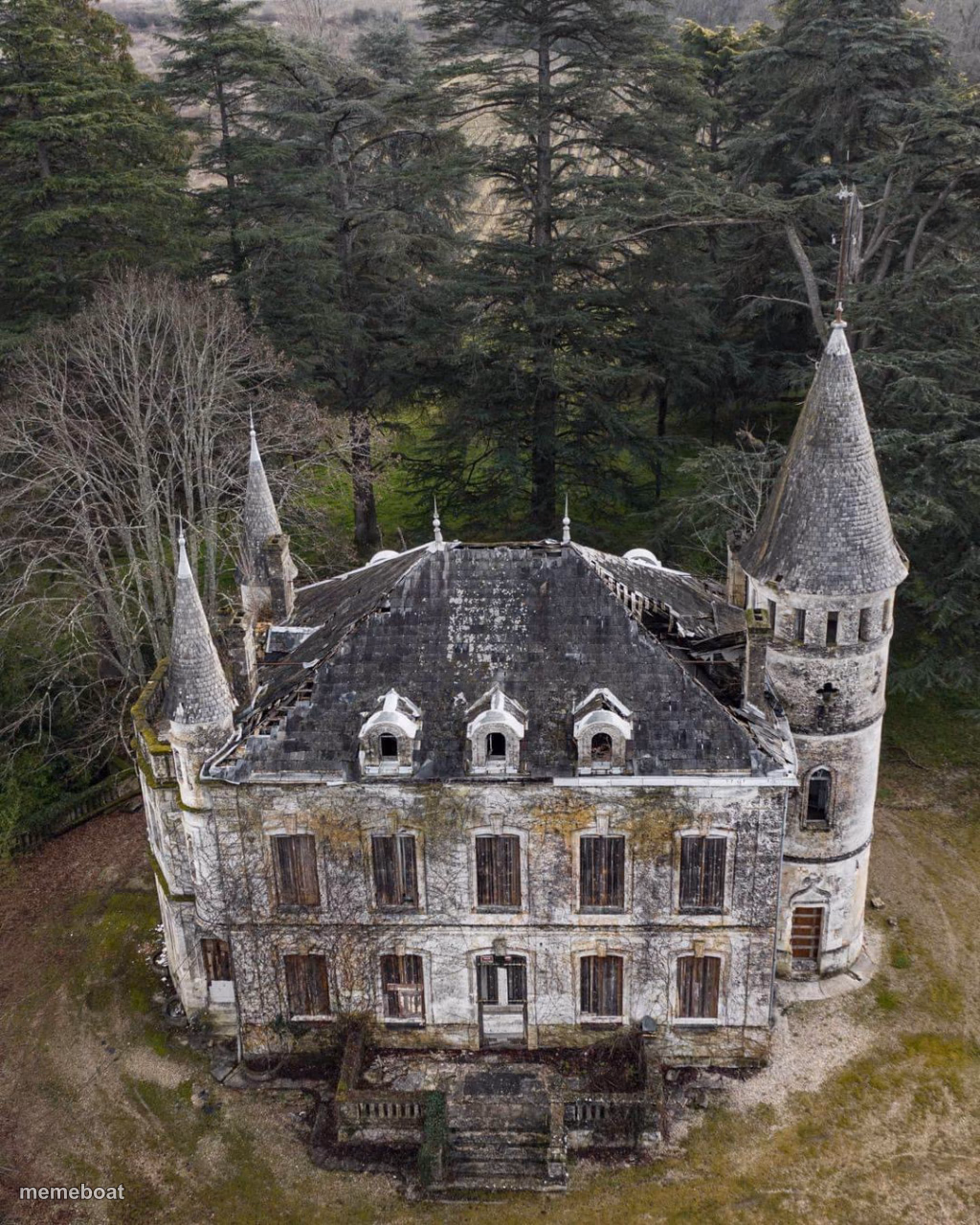 Abandoned mansion in France - meme generator image preview