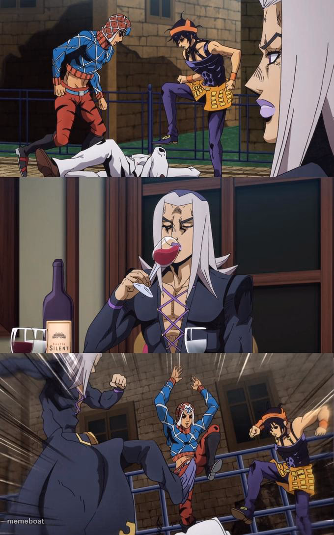 Abbacchio Joins the Kicking - meme generator image preview