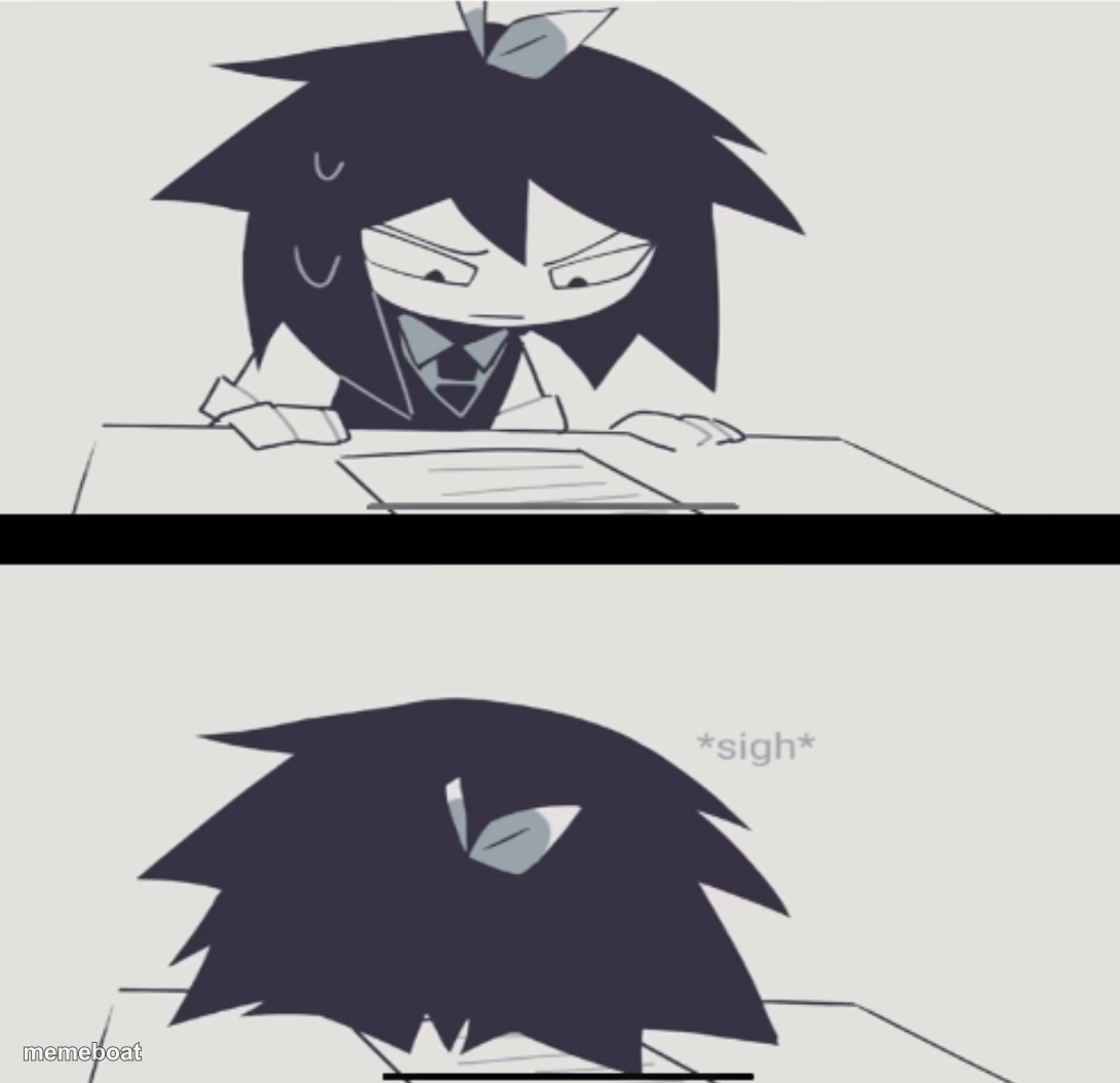 Abbie struggling with homework - meme generator image preview