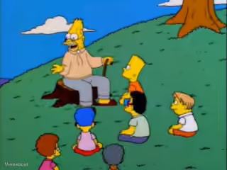 Abe Simpson telling stories