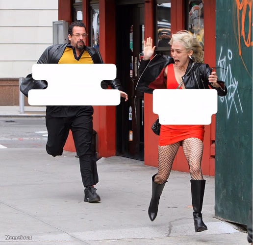 Adam Sandler chasing - meme generator image preview