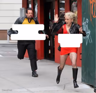 Adam Sandler chasing
