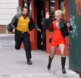 Adam Sandler Chasing Woman No Purse Uncut Gem Empty Template