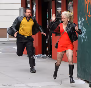 Adam Sandler Chasing Woman with Purse Uncut Gem Empty Template