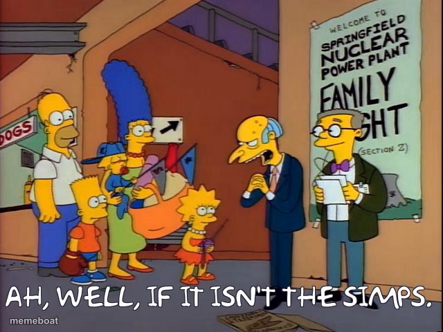 Ah, well, if it isn't the Simps. - meme generator image preview