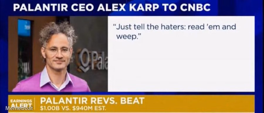 Alex Karp Cnbc Read Em And Weep - meme generator image preview