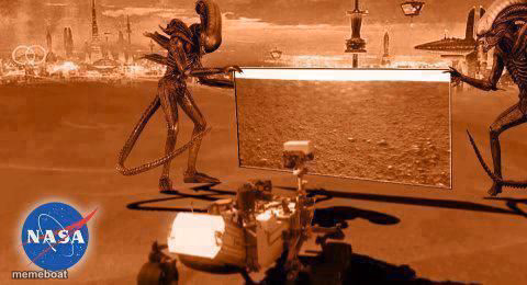 Aliens and Mars rover - meme generator image preview