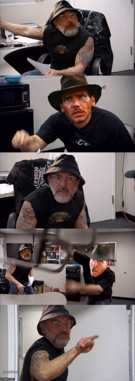 American Chopper Argument Indiana Jones Style Template - meme generator image preview