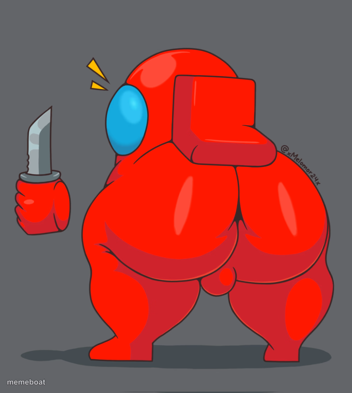 Among Us Sus Knife - meme generator image preview