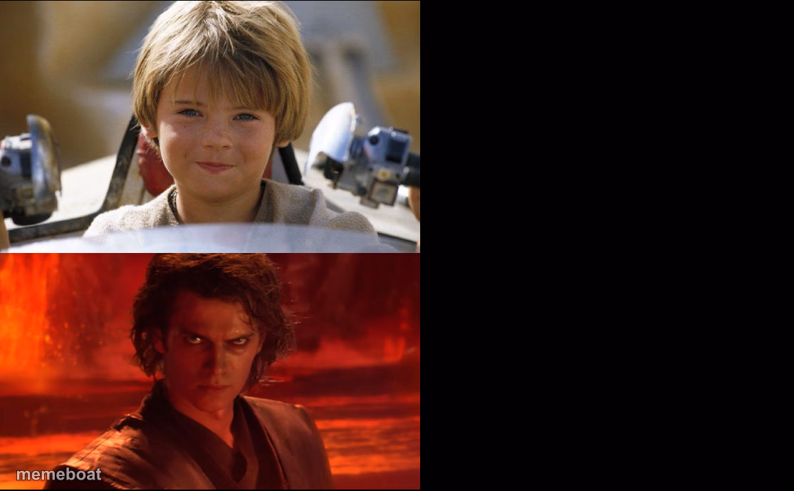 Anakin growing up - meme generator image preview