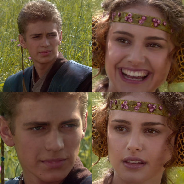 Anakin Padme 4 Panel - meme generator image preview