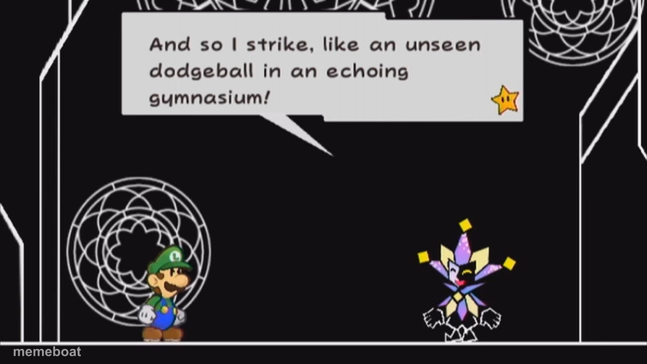 Paper Mario Luigi Speech Bubble - meme generator image preview
