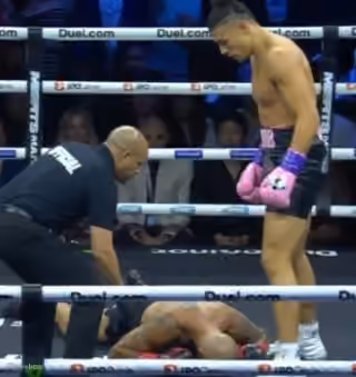Andrew Tate Down in the Ring
