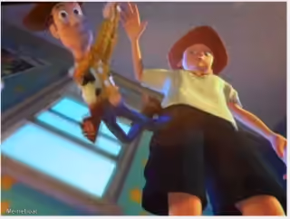 ANDY DROPPING WOODY