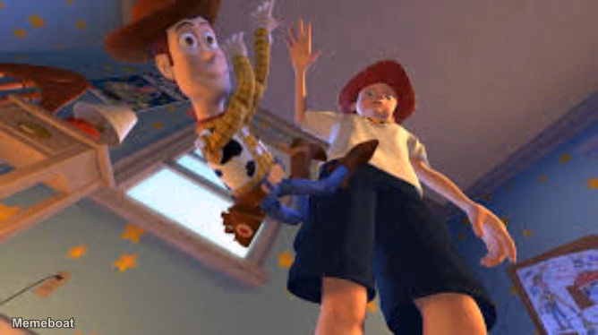 Andy Dropping Woody - meme generator image preview