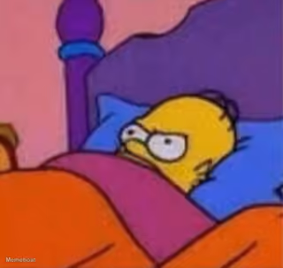 angry homer simpson in bed