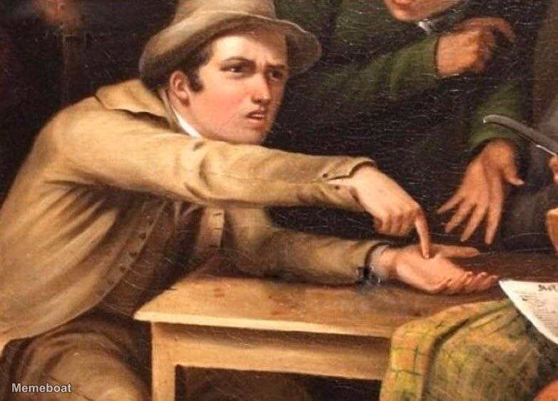 Angry Man Pointing at Hand - meme generator image preview