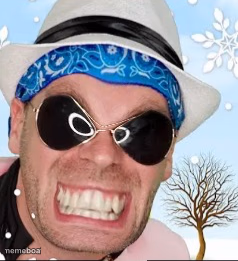 Angry man with clenched teeth and red face - meme generator image preview