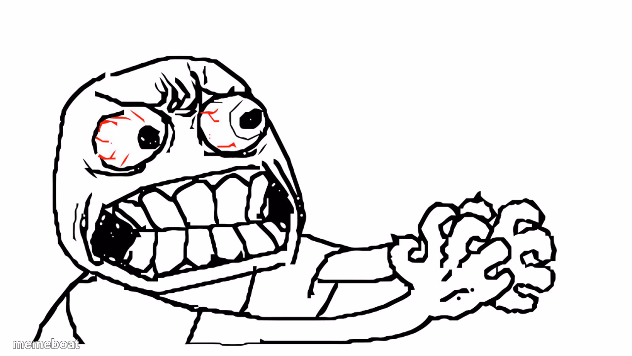 Rage Comic Trollface Anger - meme generator image preview