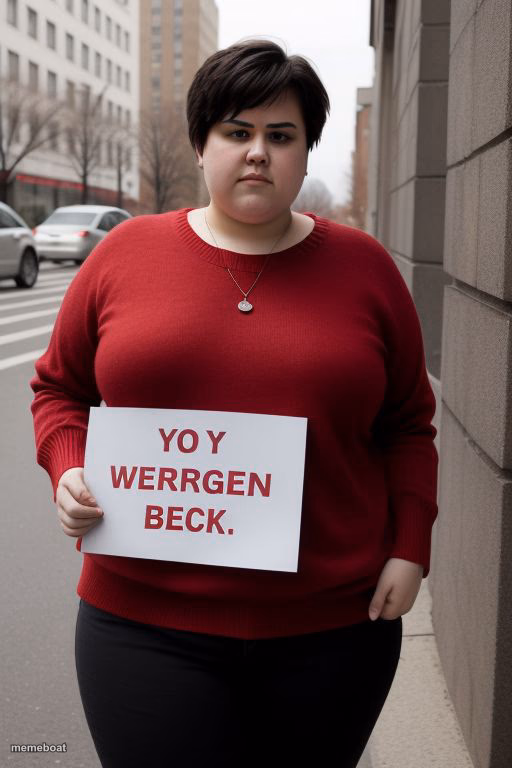 Angry Obese Feminist - meme generator image preview