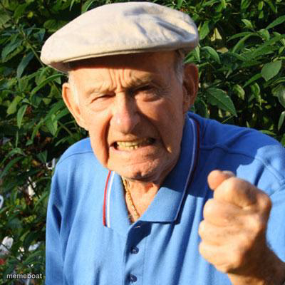 angry old man - meme generator image preview