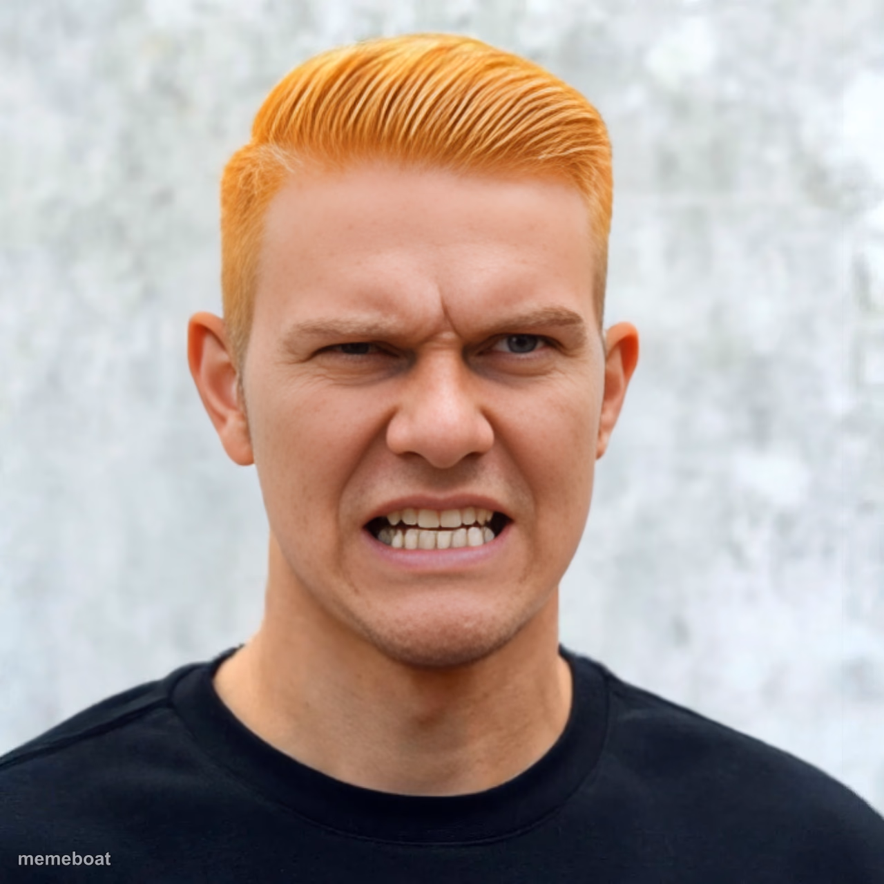 Angry orange haired man - meme generator image preview