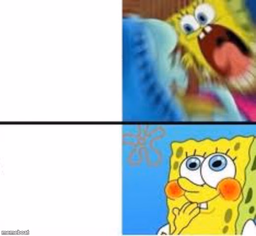 Angry SpongeBob, cute SpongeBob - meme generator image preview