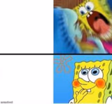 Angry SpongeBob, cute SpongeBob