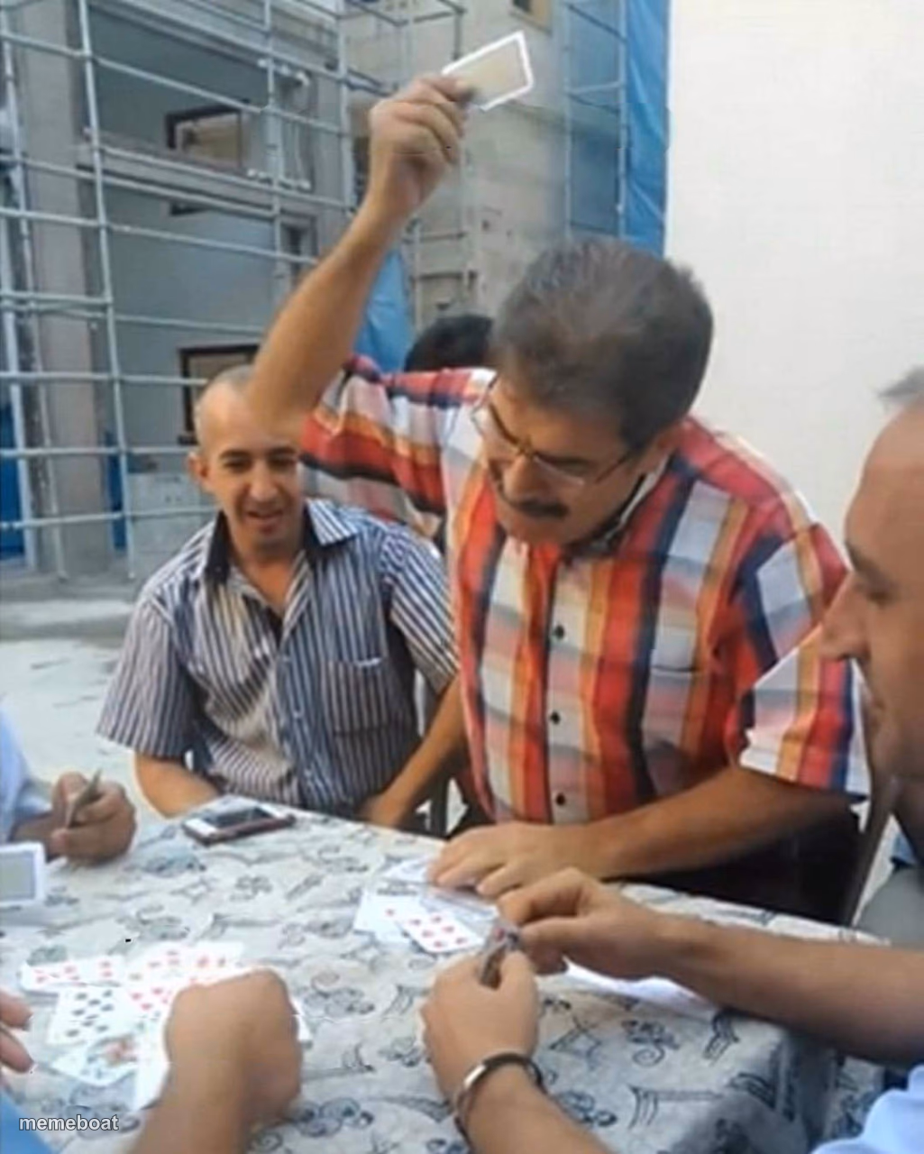 angry turkish man playing cards meme - meme generator image preview
