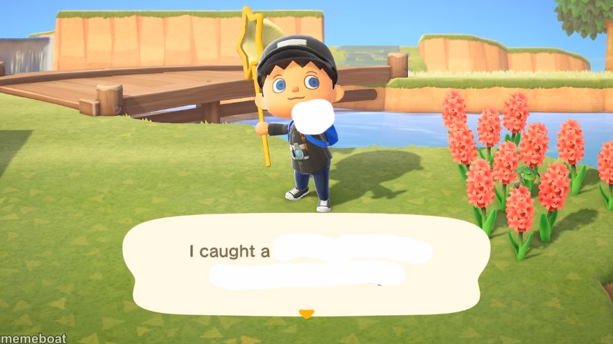 Animal Crossing I caught a thing - meme generator image preview