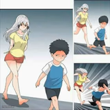 Anime boy running