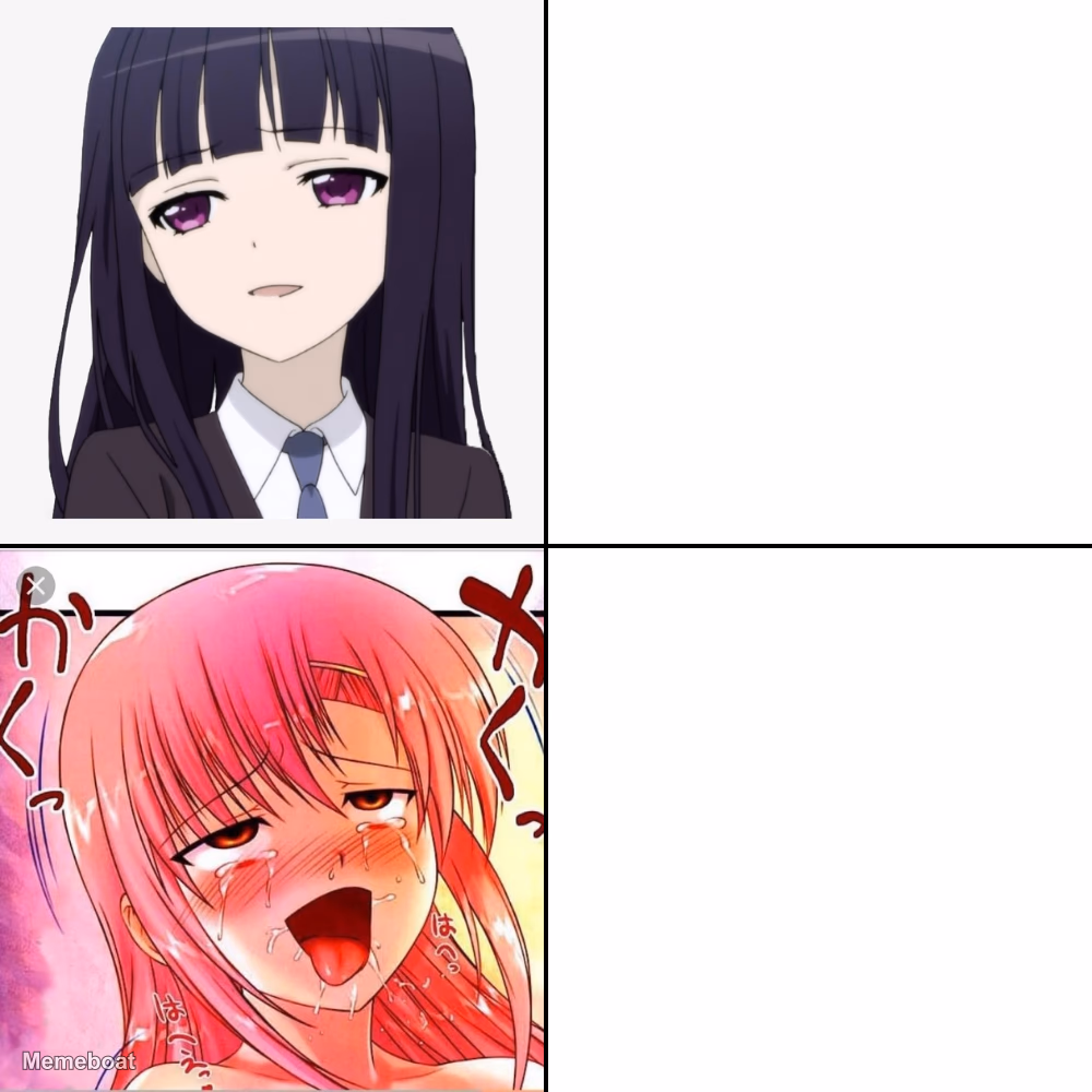 Anime Girl Drake Face - meme generator image preview