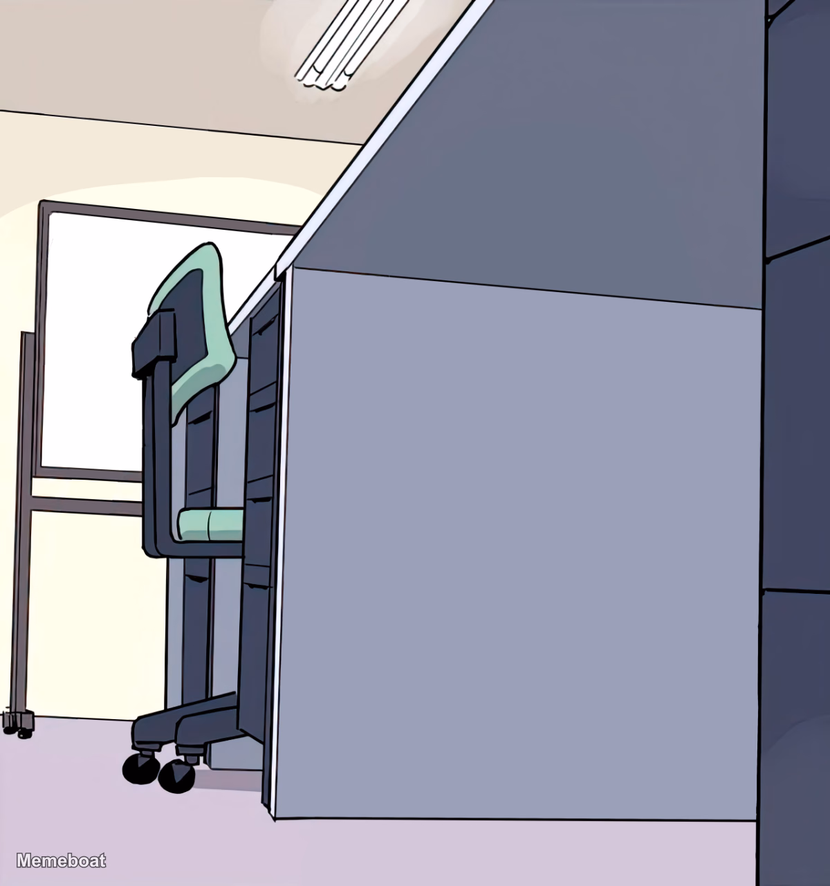 Anime Girl Hiding Behind the Desk Blank - meme generator image preview