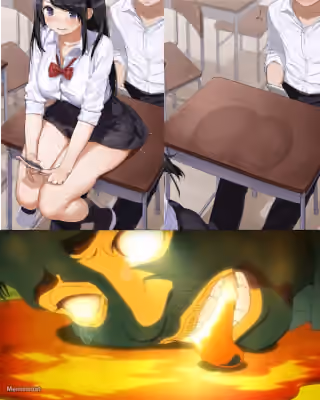 Anime Girl Sweat Spot on Desk