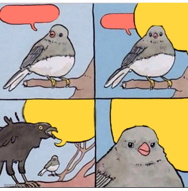 annoyed bird - meme generator image preview